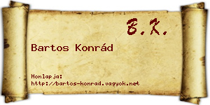 Bartos Konrád névjegykártya